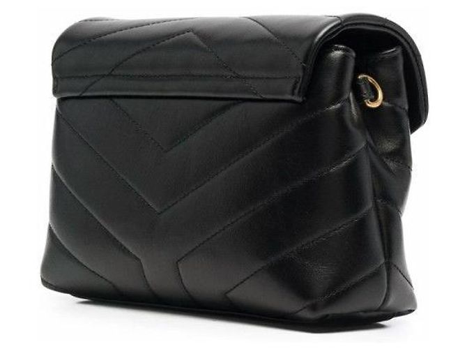 Saint Laurent Bolso Crossbody Mini Toy Lulu Negro Dorado - vista 3