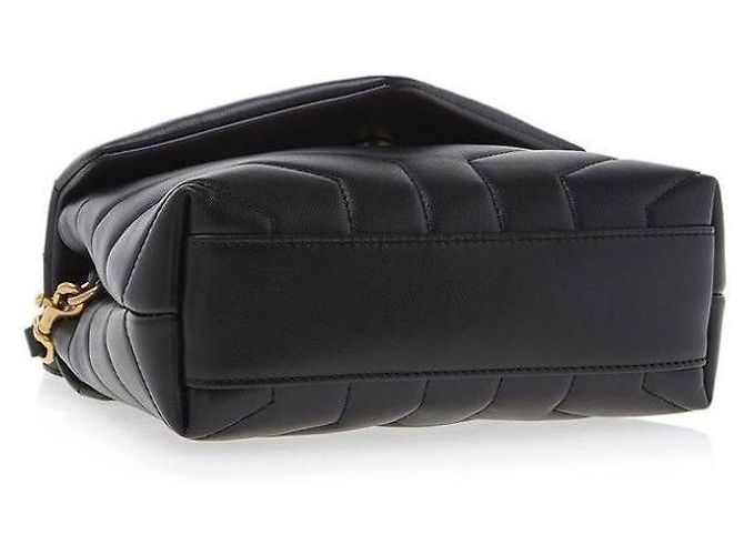 Saint Laurent Bolso Crossbody Mini Toy Lulu Negro Dorado - vista 5