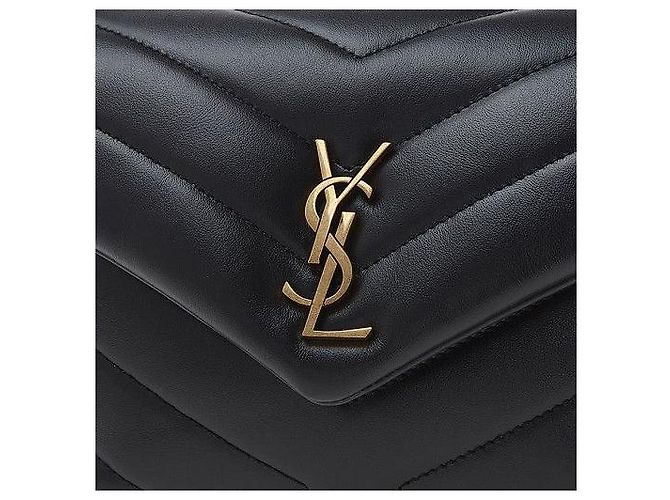 Saint Laurent Bolso Crossbody Mini Toy Lulu Negro Dorado - vista 7