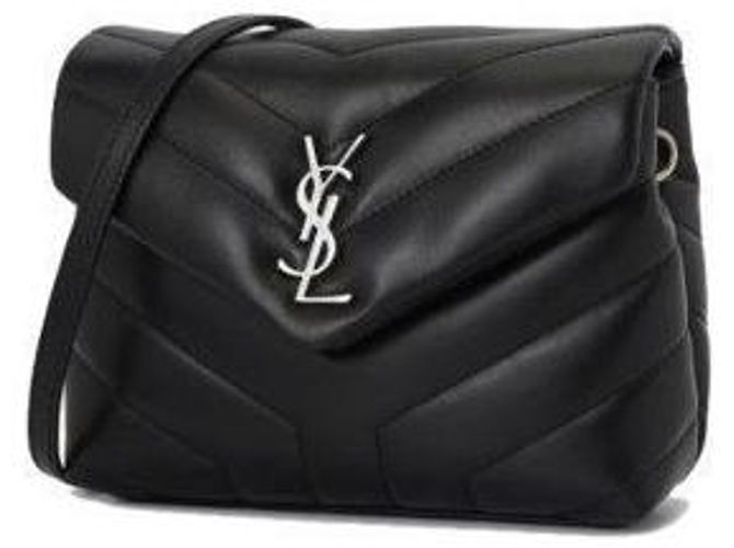 Saint Laurent Mini Crossbody Lulu Nero Argento - vista 2