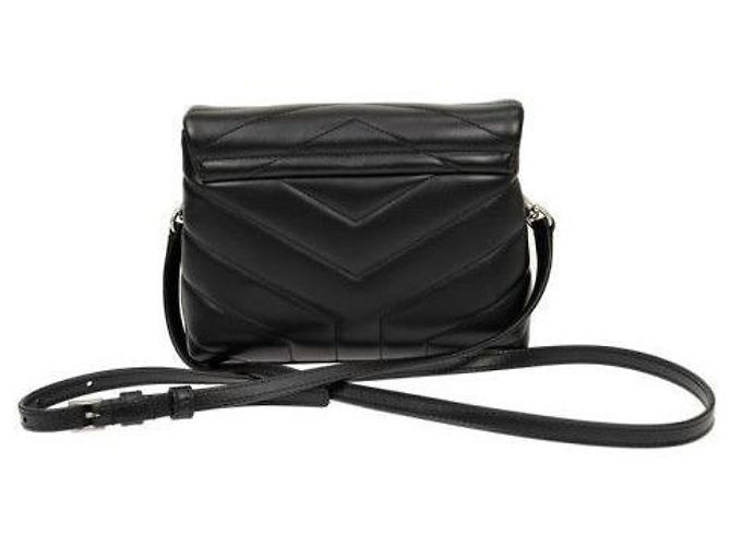 Saint Laurent Mini Crossbody Lulu Nero Argento - vista 6