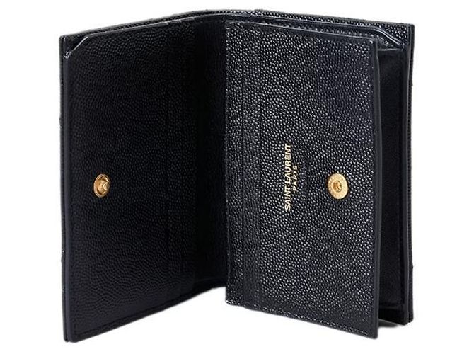 Saint Laurent Portafoglio con patta e hardware dorato Nero - vista 5