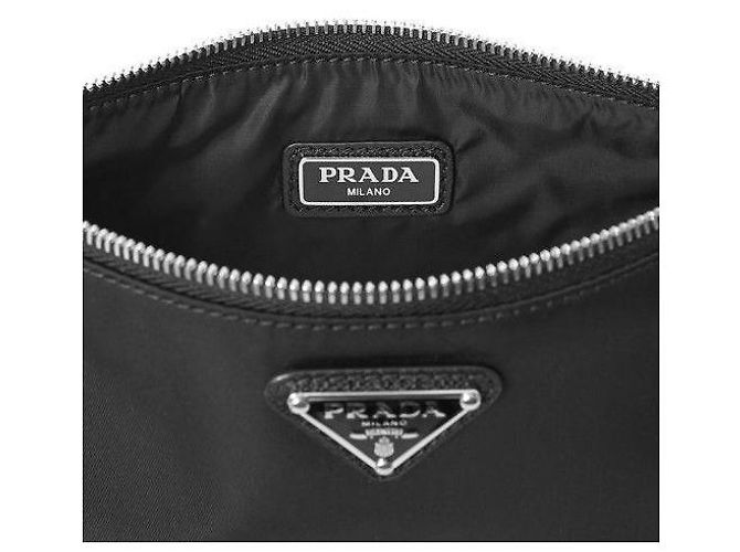 Prada Borsa Clutch in Re-Nylon Nera Nero - vista 4