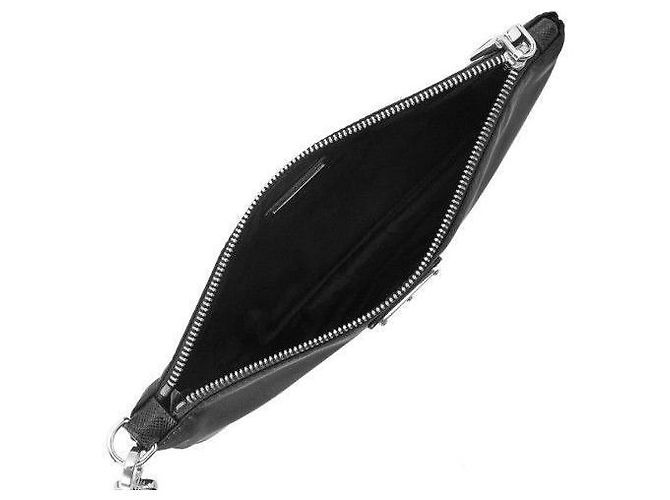 Prada Borsa Clutch in Re-Nylon Nera Nero - vista 6