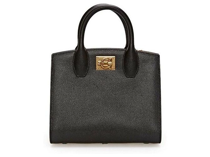Salvatore Ferragamo Borsa Studio Gancini Nera Nero - vista 3