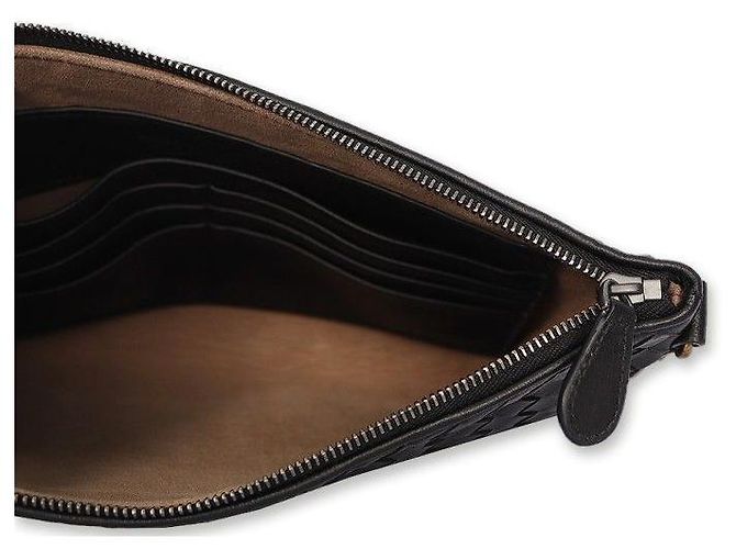 Bottega Veneta Borsa a tracolla con catena Intrecciato Nero - vista 10