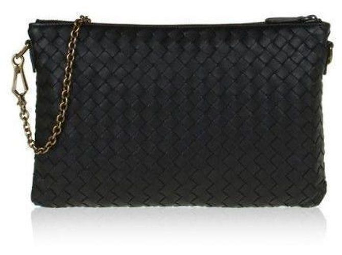 Bottega Veneta Borsa a tracolla con catena Intrecciato Nero - vista 2