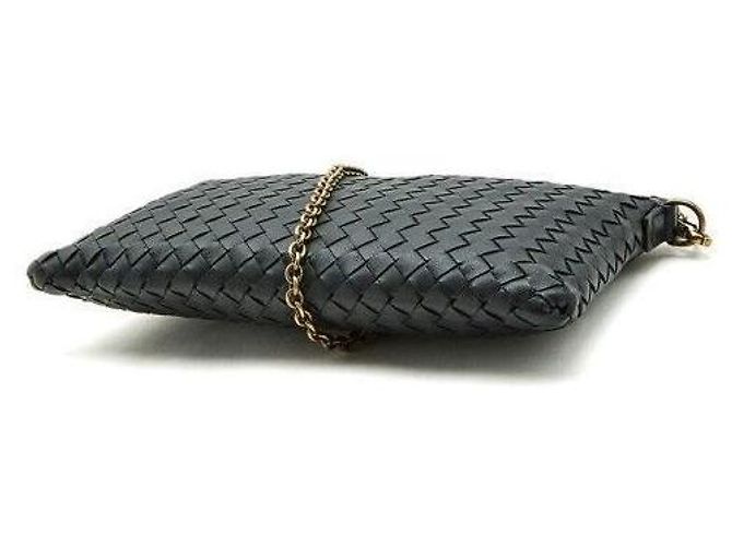Bottega Veneta Borsa a tracolla con catena Intrecciato Nero - vista 6