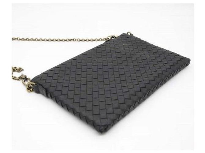Bottega Veneta Borsa a tracolla con catena Intrecciato Nero - vista 7