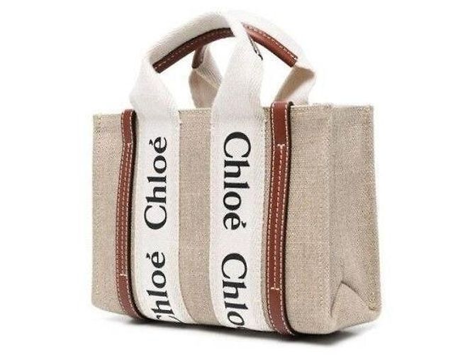 Chloé Mini borsa tote Woody marrone - vista 4