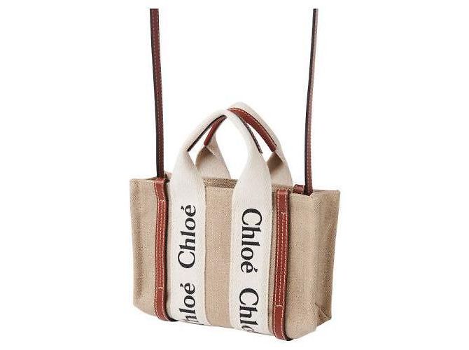 Chloé Mini borsa tote Woody marrone - vista 5