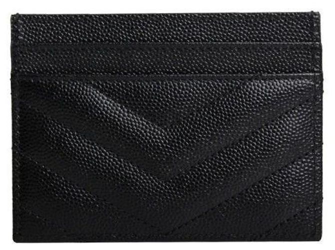 Saint Laurent Tarjetero Matelassé Plata Negro - vista 5