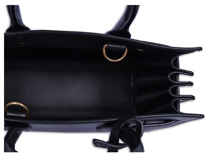 Saint Laurent Borsa Tote Nano Sac de Jour Nera Nero - vista 8