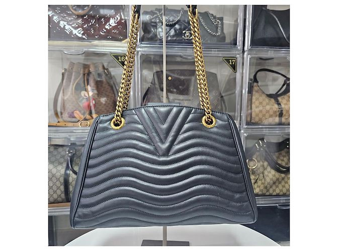 Louis Vuitton Catena a Spalla New Wave Nero - vista 2