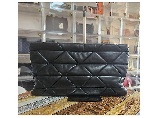 Prada Clutch Patchwork de Napa Preto - vista 2