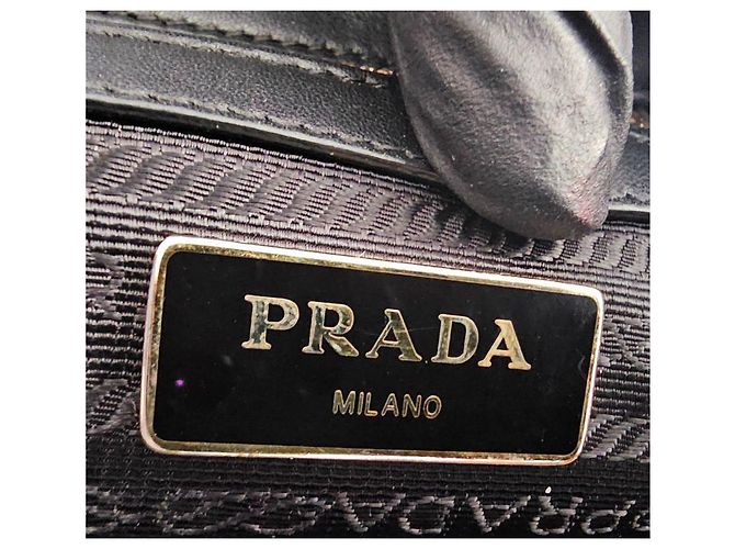 Prada Clutch Patchwork de Napa Preto - vista 6