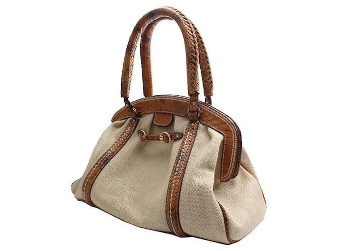 Dior Borsa tote in pitone marrone - vista 2