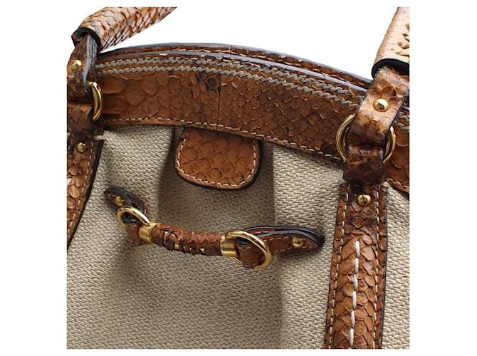 Dior Borsa tote in pitone marrone - vista 6
