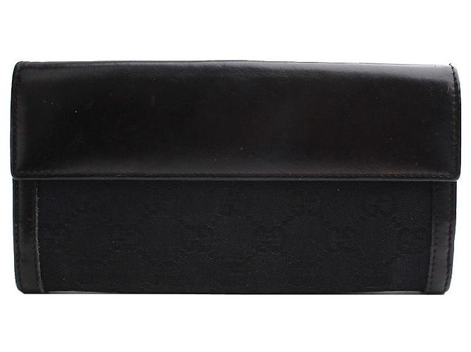 Gucci Sima Schwarze Jacquard Lange Brieftasche - Ansicht 2