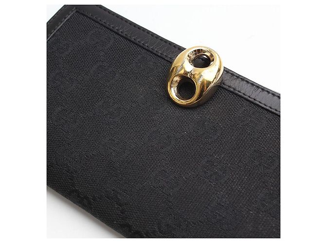 Gucci Sima Schwarze Jacquard Lange Brieftasche - Ansicht 4