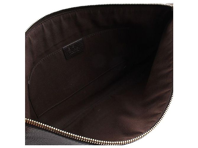 Bamboo Gucci Clutch in pelle di bambù marrone scuro - vista 5