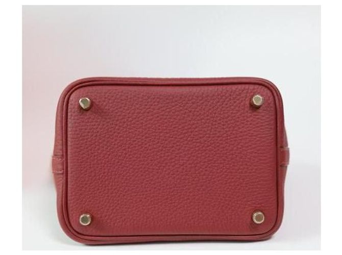 Hermès Picotin PM Picotin Lock Rosso Cenere Hardware Oro timbrato Nuovo Set Completo D'oro - vista 4