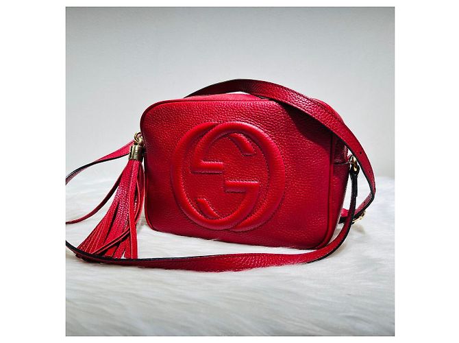 Gucci Soho Gold Tassel Disco Crossbody Bag Rosso - vista 2