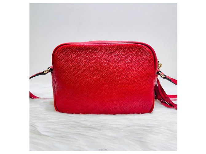 Gucci Soho Gold Tassel Disco Crossbody Bag Rosso - vista 3
