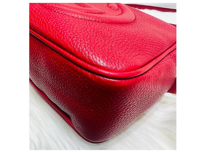 Gucci Soho Gold Tassel Disco Crossbody Bag Rosso - vista 7