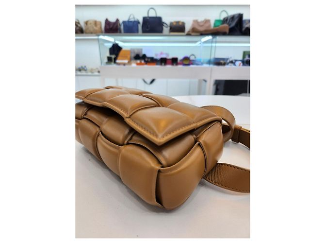 Bottega Veneta Camel Padded Cassette Gürtel Slingback VCQR Braun - Ansicht 16