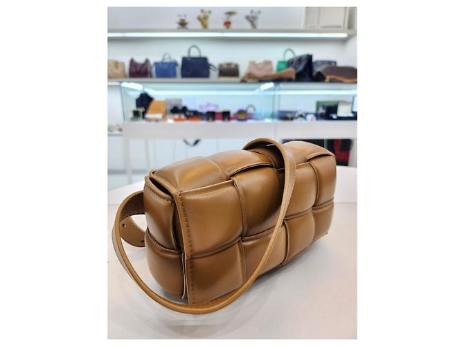 Bottega Veneta Camel Padded Cassette Gürtel Slingback VCQR Braun - Ansicht 5
