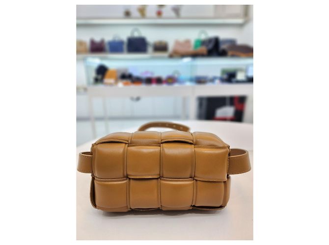 Bottega Veneta Camel Padded Cassette Gürtel Slingback VCQR Braun - Ansicht 6