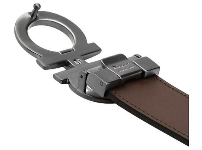 Salvatore Ferragamo Reversible Gancini Belt Black Dark Brown - view 10
