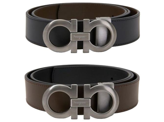 Salvatore Ferragamo Reversible Gancini Belt Black Dark Brown - view 6