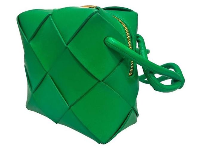 Bottega Veneta Borsa mini camera Cassette verde - vista 3