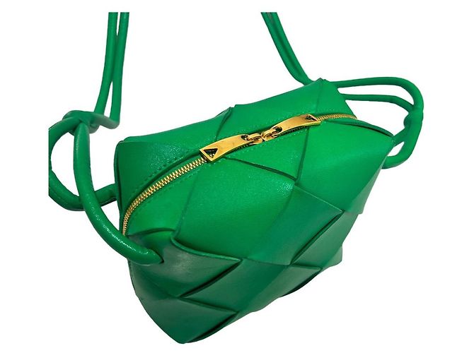 Bottega Veneta Borsa mini camera Cassette verde - vista 5