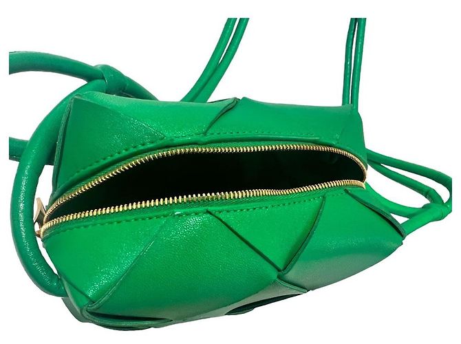 Bottega Veneta Borsa mini camera Cassette verde - vista 6