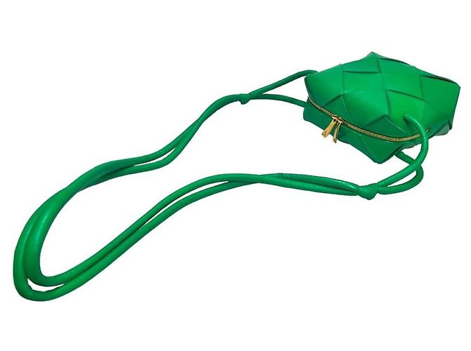 Bottega Veneta Borsa mini camera Cassette verde - vista 9