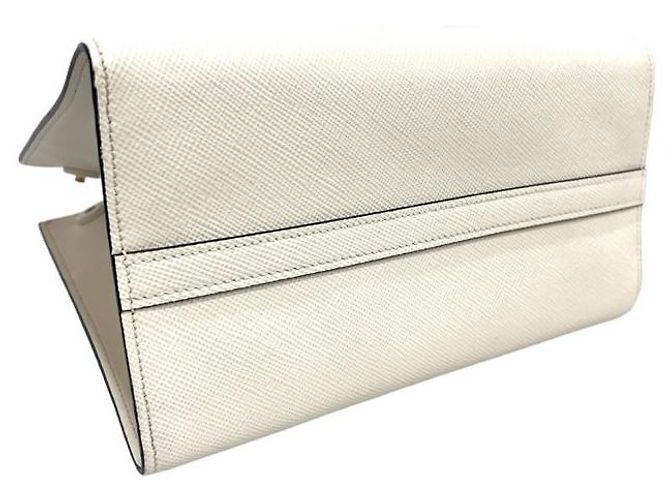Prada Bolso Tote Saffiano Monocromático Blanco - vista 6