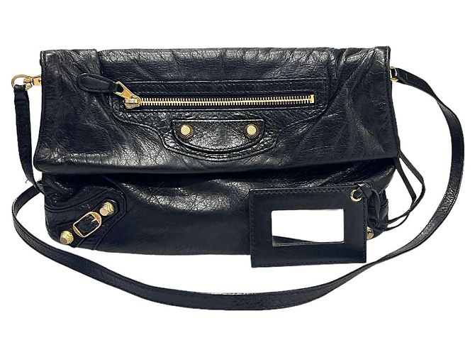Balenciaga Borsa a tracolla gigante a busta nera Nero - vista 2