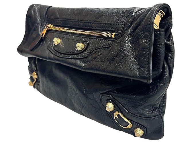 Balenciaga Borsa a tracolla gigante a busta nera Nero - vista 3