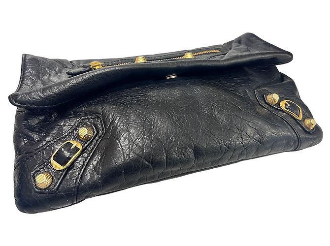 Balenciaga Borsa a tracolla gigante a busta nera Nero - vista 5