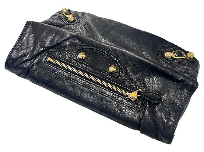 Balenciaga Borsa a tracolla gigante a busta nera Nero - vista 6