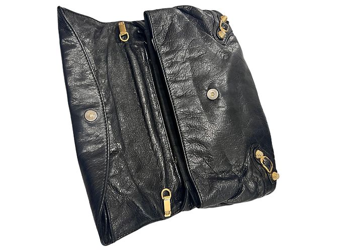 Balenciaga Borsa a tracolla gigante a busta nera Nero - vista 7