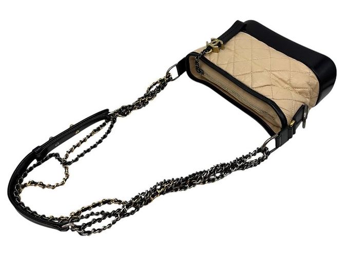 Chanel Bolsa de ombro hobo Gabrielle pequena corrente bege Marrom - vista 6