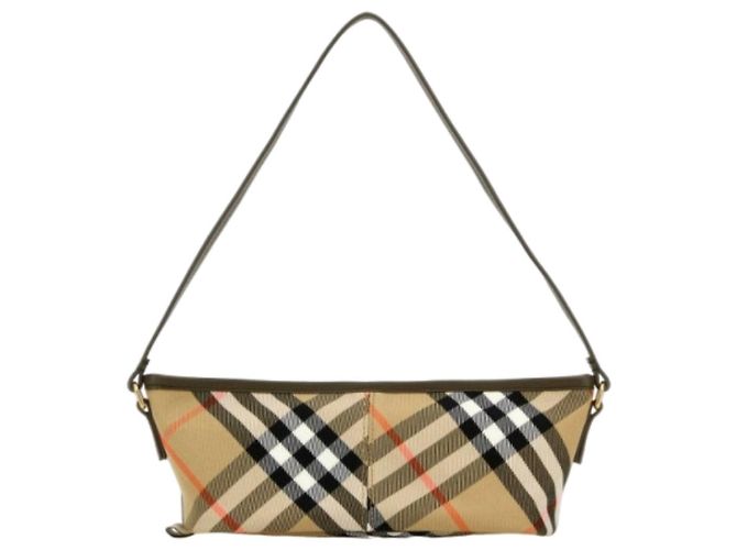 Burberry Borsa a Spalla Baguette Mini Sand Bianco - vista 2
