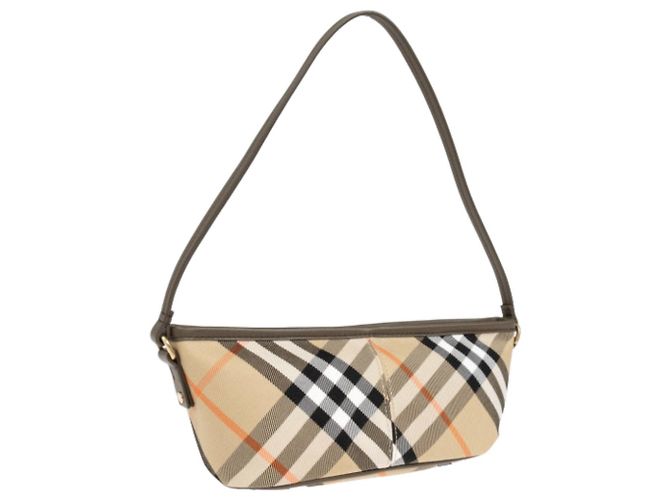 Burberry Borsa a Spalla Baguette Mini Sand Bianco - vista 4