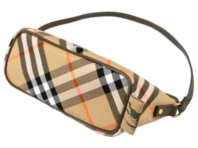 Burberry Borsa a Spalla Baguette Mini Sand Bianco - vista 5