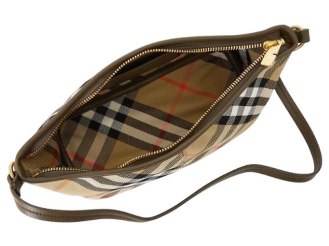 Burberry Borsa a Spalla Baguette Mini Sand Bianco - vista 7