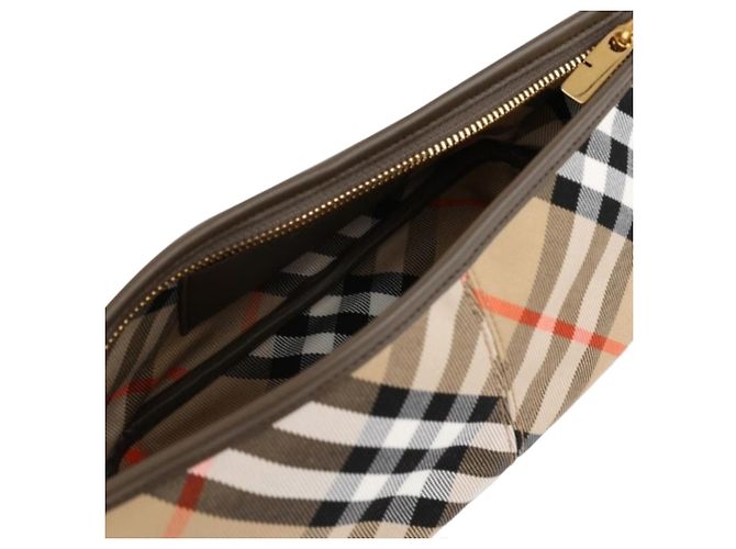 Burberry Borsa a Spalla Baguette Mini Sand Bianco - vista 8